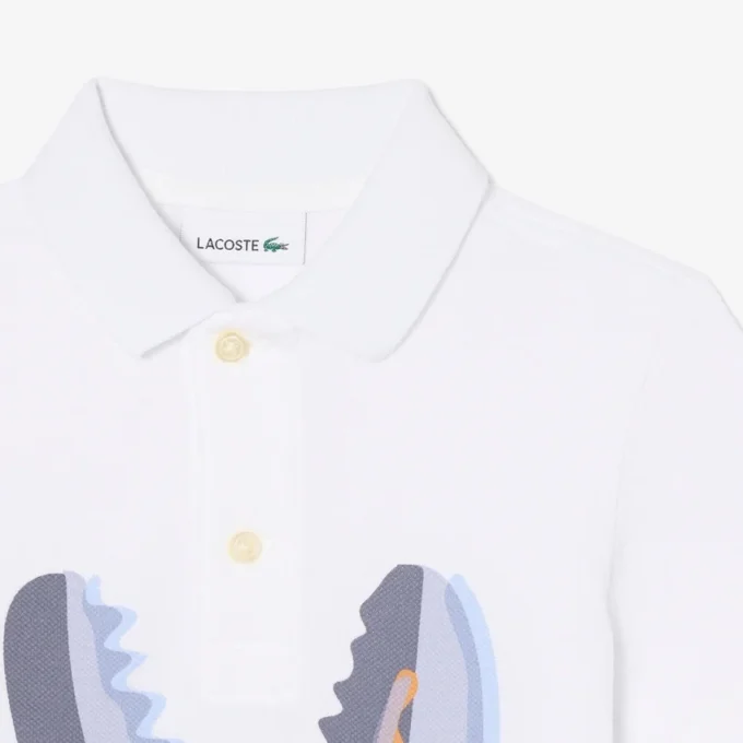 Bedrucktes Baumwoll-Poloshirt