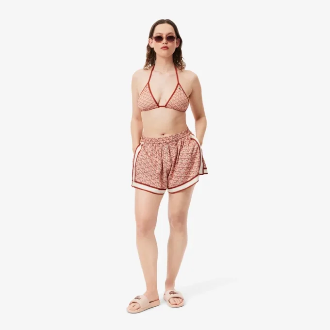 Bedrucktes Jersey-Bademode-Oberteil für Damen