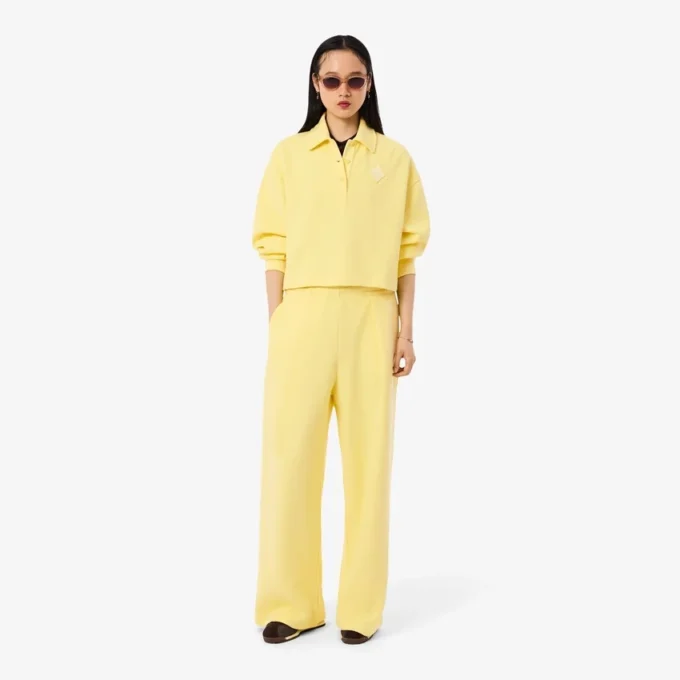 Übergroßes geripptes Polo-Sweatshirt