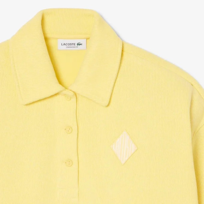 Übergroßes geripptes Polo-Sweatshirt