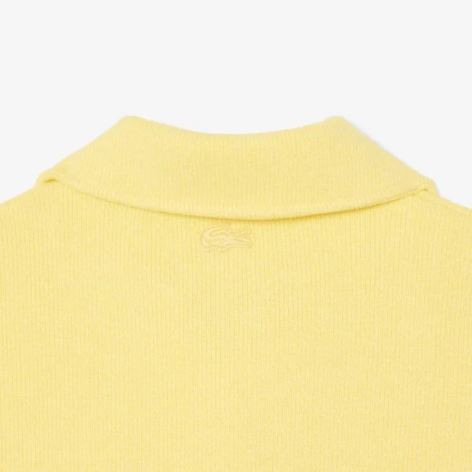 Übergroßes geripptes Polo-Sweatshirt