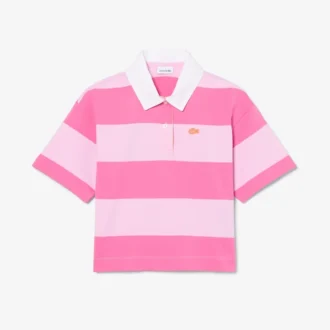 Übergroßes gestreiftes Rugby-Poloshirt aus Baumwolle