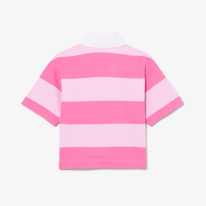 Übergroßes gestreiftes Rugby-Poloshirt aus Baumwolle
