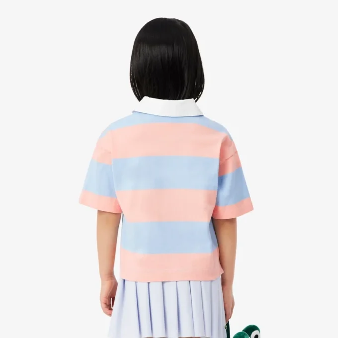 Übergroßes gestreiftes Rugby-Poloshirt aus Baumwolle