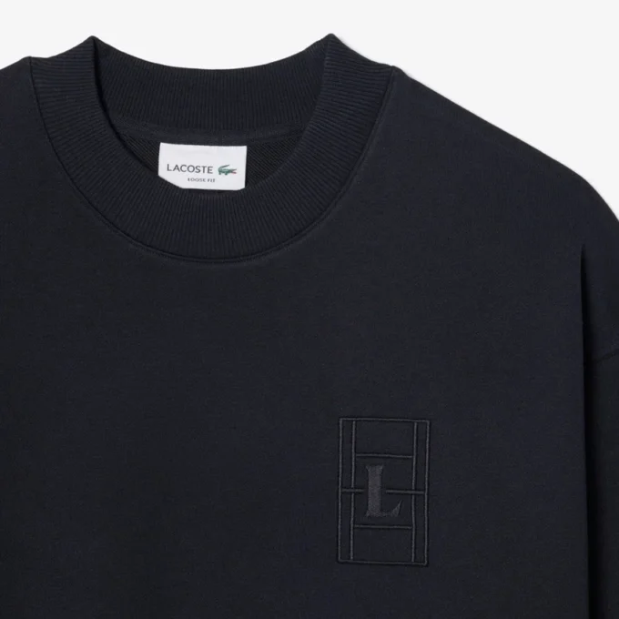 Besticktes Fleece-Sweatshirt