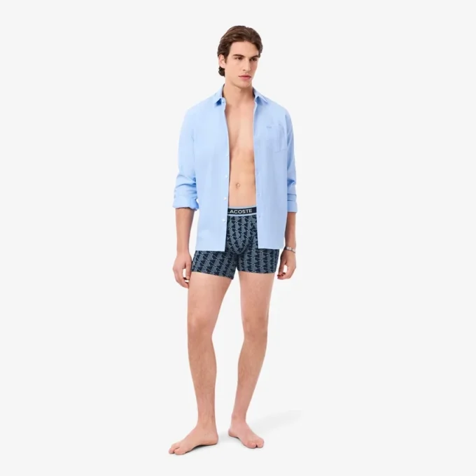 Boxershorts aus Stretch-Baumwolle mit Monogramm für Herren