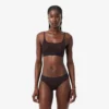 Bralette aus Mesh mit Krokodil-Akzent