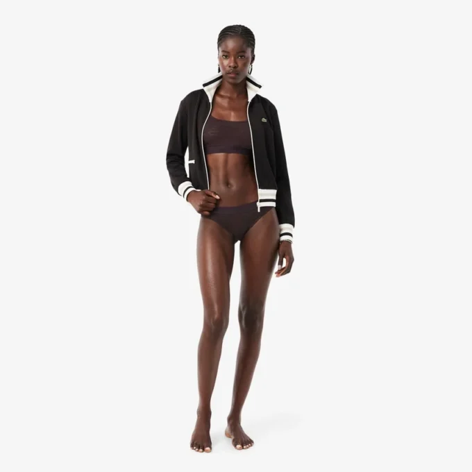 Bralette aus Mesh mit Krokodil-Akzent