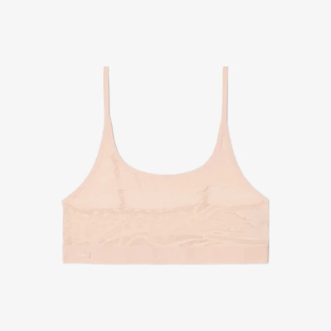 Bralette aus Mesh mit Krokodil-Akzent