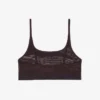 Bralette aus Mesh mit Krokodil-Akzent