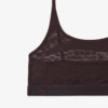 Bralette aus Mesh mit Krokodil-Akzent