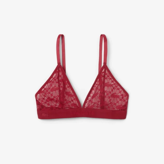 Bralette mit Logo-Spitzen-Dreieck