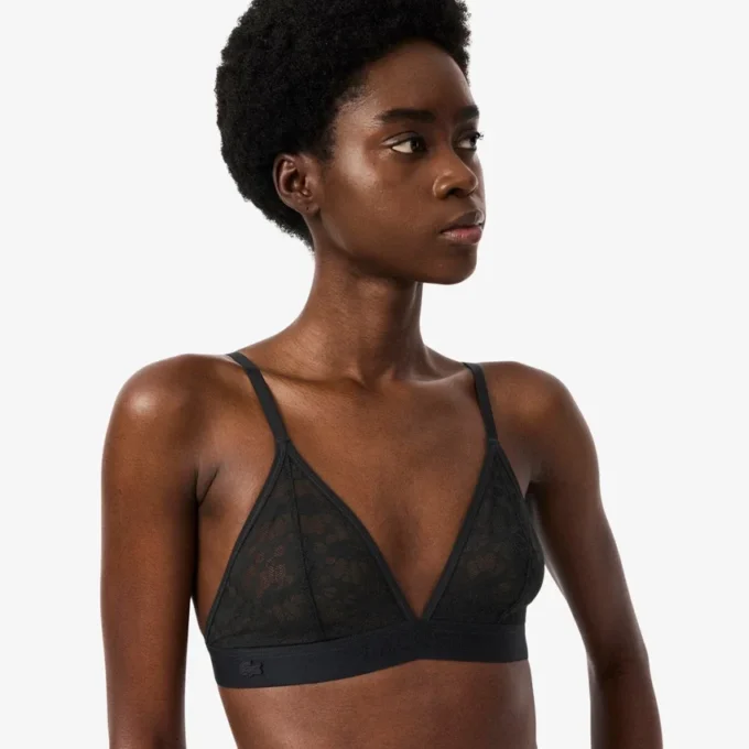 Bralette mit Logo-Spitzen-Dreieck
