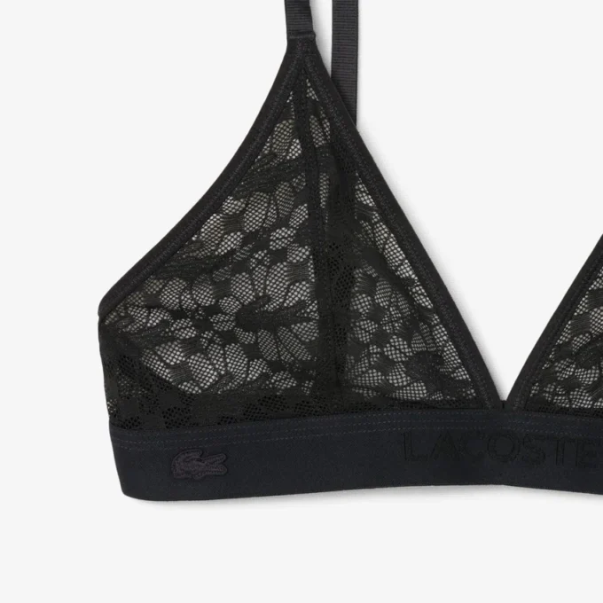 Bralette mit Logo-Spitzen-Dreieck