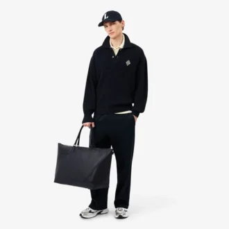 Club Lacoste Wochenendtasche aus genarbtem Leder