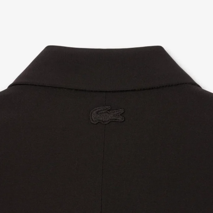 Damen-Blazer aus Wolle mit gesticktem Logo und schmaler Passform