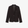 Damen-Blazer aus Wolle mit gesticktem Logo und schmaler Passform