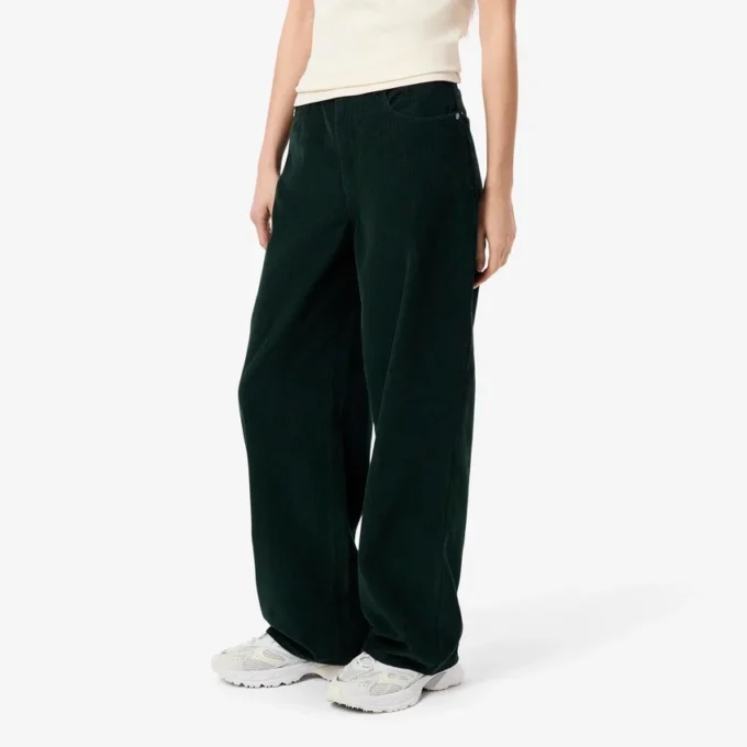 Damen-Cordhose mit weitem Bein