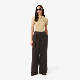 Damen-Fleece-Jogginghose mit weitem Bein