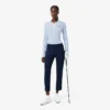 Damen-Golf-Pullover mit Stretch-Poloshirt-Kragen