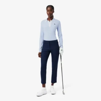 Damen-Golf-Pullover mit Stretch-Poloshirt-Kragen
