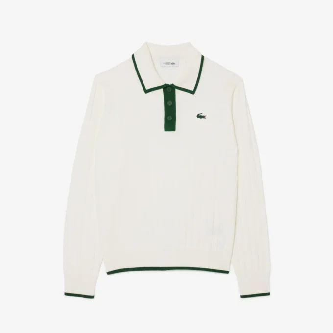 Damen-Golf-Pullover mit Stretch-Poloshirt-Kragen
