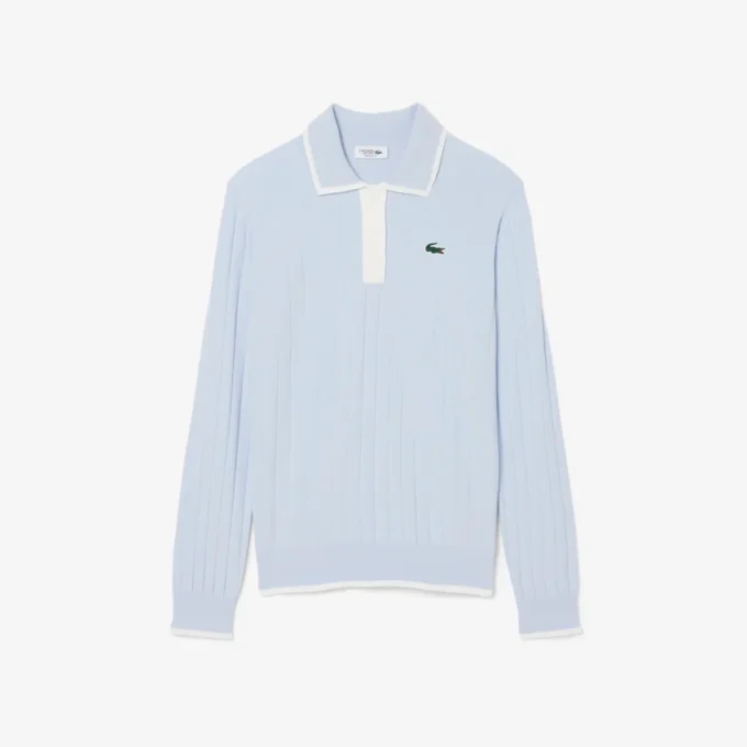 Damen-Golf-Pullover mit Stretch-Poloshirt-Kragen