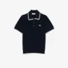 Damen-Golfpullover mit Polokragen und kurzen Ärmeln