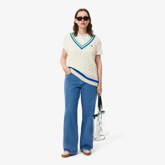 Damen-Jeans mit weitem Bein
