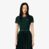 Damen-Jersey-T-Shirt mit Kontrastbesatz