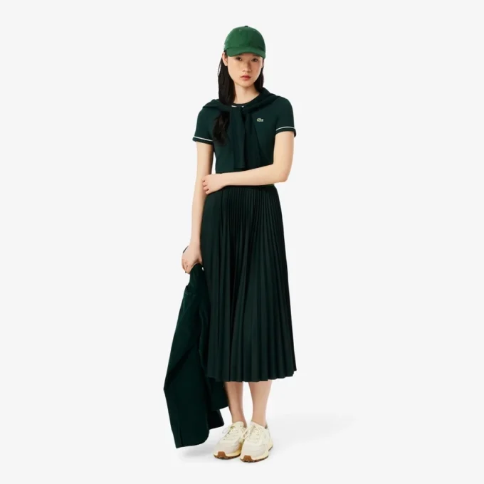 Damen-Jersey-T-Shirt mit Kontrastbesatz