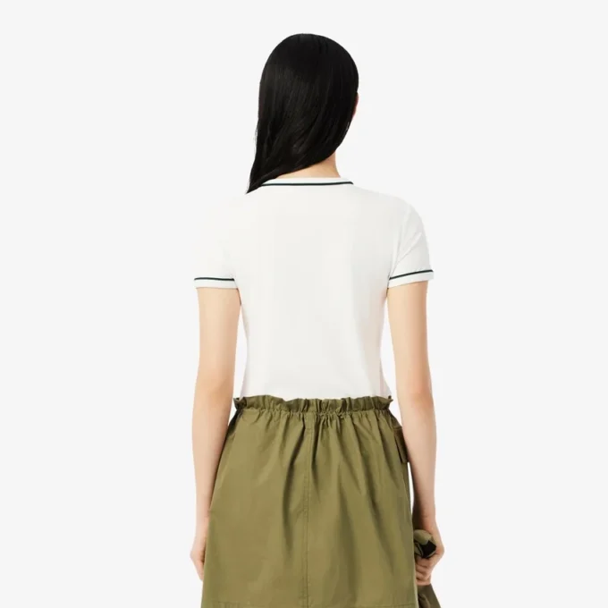 Damen-Jersey-T-Shirt mit Kontrastbesatz