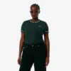 Damen-Jersey-T-Shirt mit Kontrastbesatz