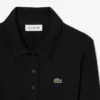 Damen-Kleid aus gerippter Baumwolle mit Polo-Kragen in Slim-Fit-Passform