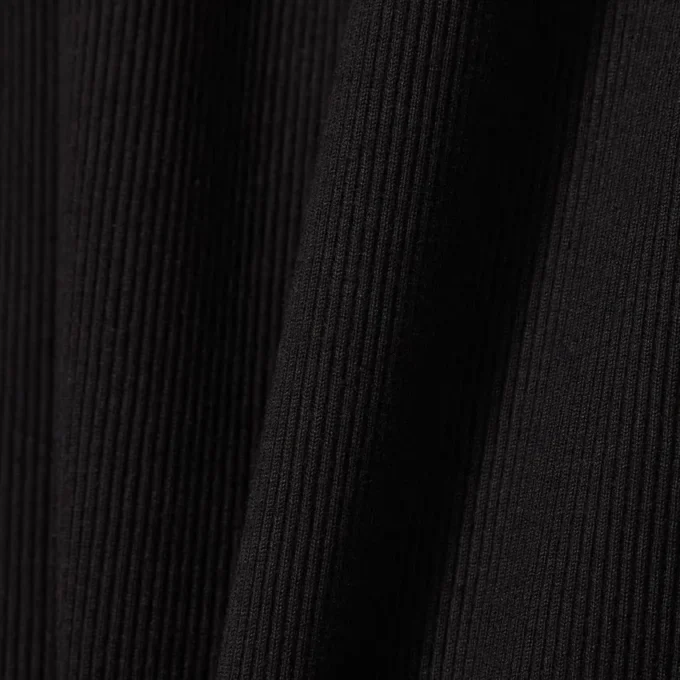 Damen-Kleid aus gerippter Baumwolle mit Polo-Kragen in Slim-Fit-Passform