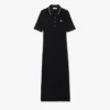 Damen-Kleid mit schmaler Passform, Diamanta-Krokodil-Logo und Polokragen