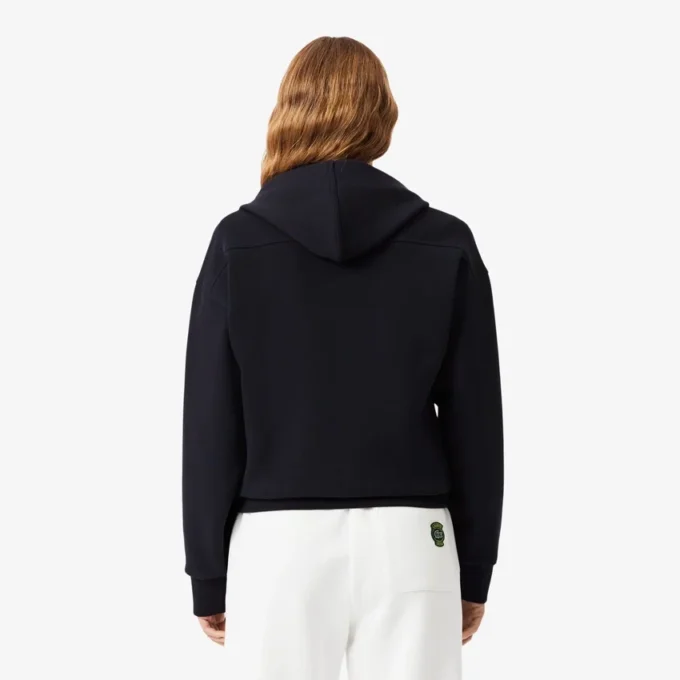 Damen-Piqué-Hoodie mit Reißverschluss
