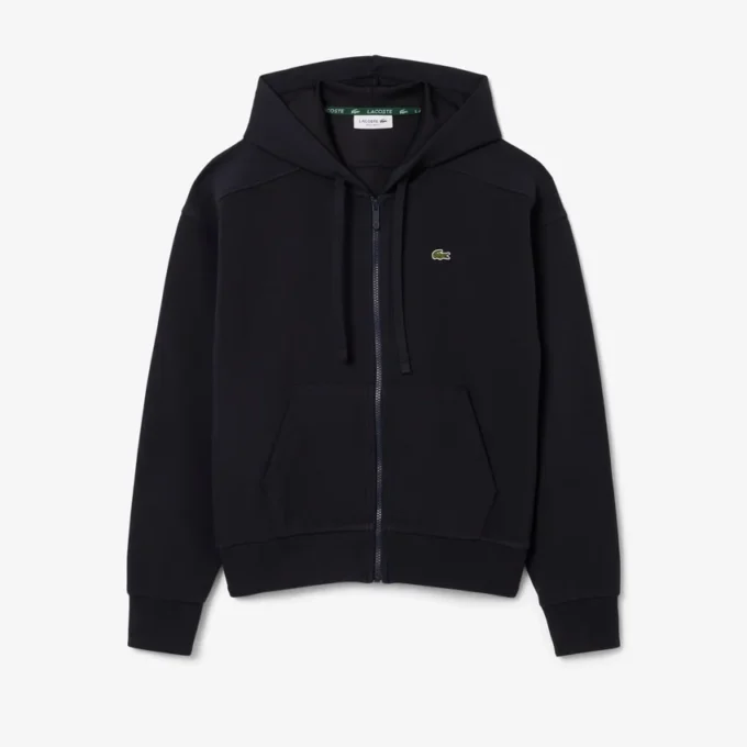 Damen-Piqué-Hoodie mit Reißverschluss