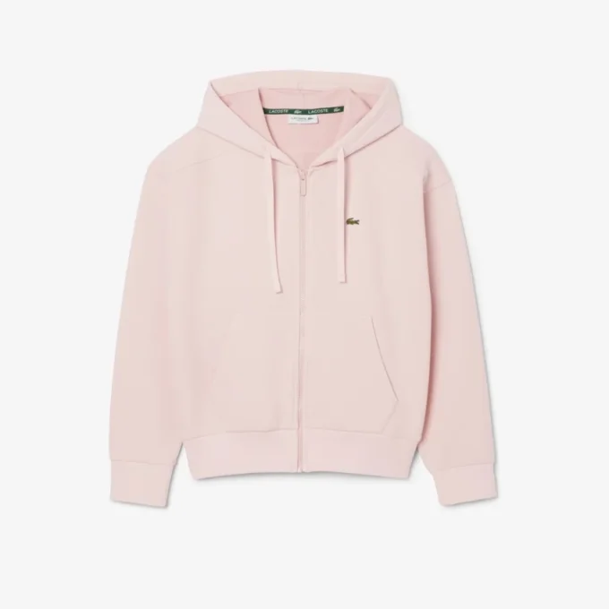 Damen-Piqué-Hoodie mit Reißverschluss