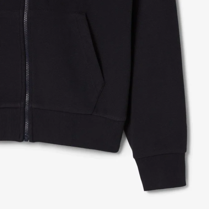 Damen-Piqué-Hoodie mit Reißverschluss
