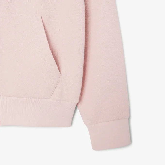 Damen-Piqué-Hoodie mit Reißverschluss