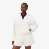 Damen-Piqué-Hoodie mit Reißverschluss