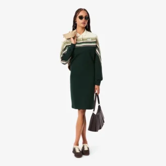 Damen-Piqué-Kleid in Slim Fit, hergestellt in Frankreich