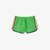 Damen-Piqué-Shorts mit Kontrasteinsätzen