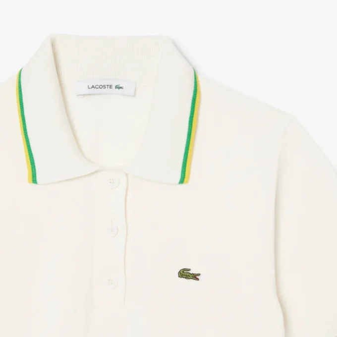Damen-Poloshirt aus nahtloser 3D-Stretch-Baumwolle in verkürzter Passform