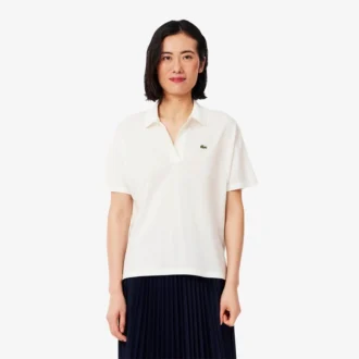 Damen-Poloshirt in Relaxed Fit aus Piqué