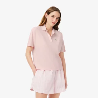 Damen-Poloshirt in Relaxed Fit aus Piqué