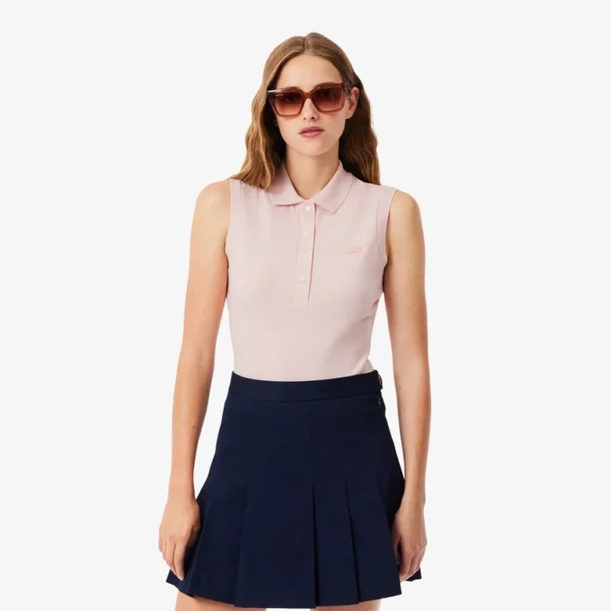 Damen-Poloshirt L.12.12 Slim Fit, ärmellos, Stretch