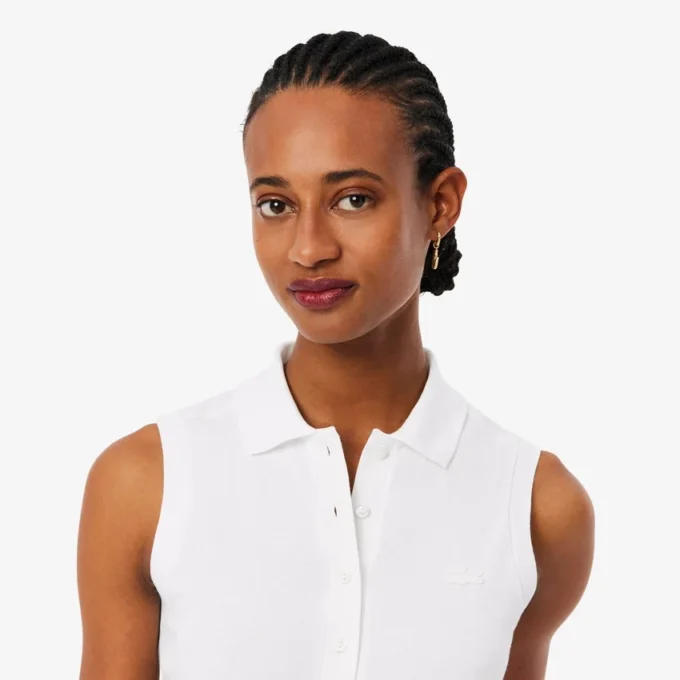 Damen-Poloshirt L.12.12 Slim Fit, ärmellos, Stretch