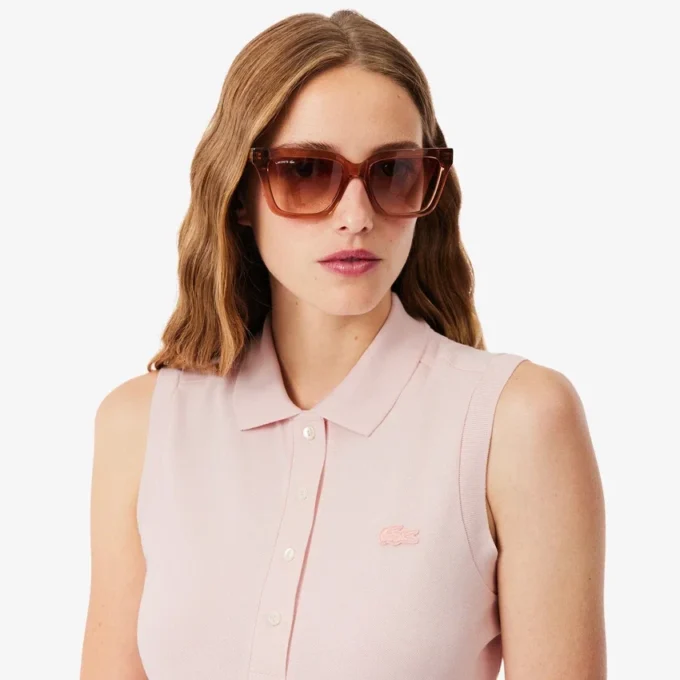 Damen-Poloshirt L.12.12 Slim Fit, ärmellos, Stretch